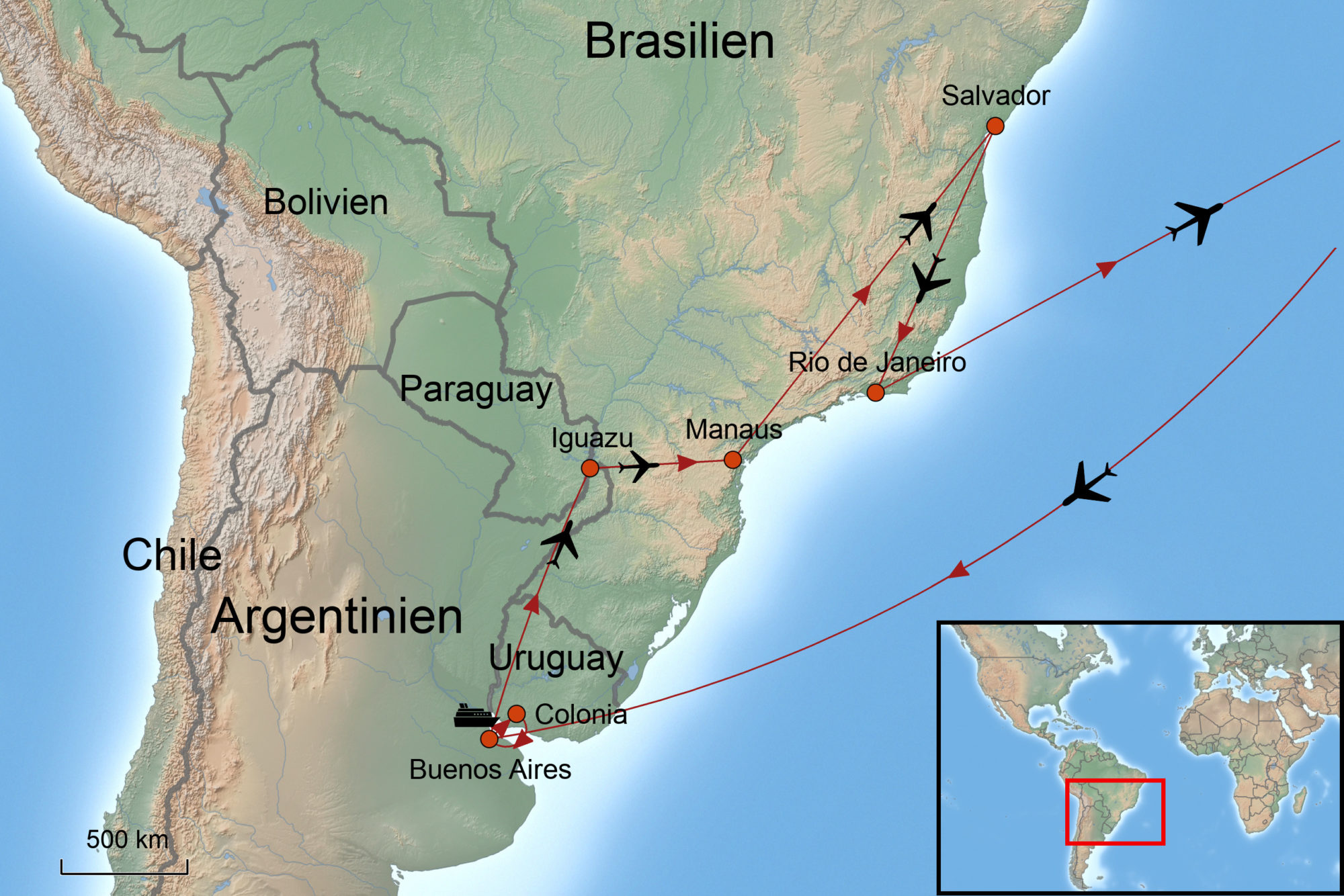 Argentinien, Uruguay & Brasilien | el mundo